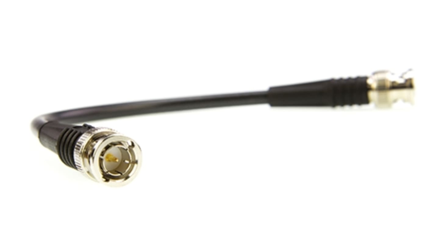TE Connectivity Male BNC to Male BNC, 250mm, RG59 Coaxial, Terminated75 Ω