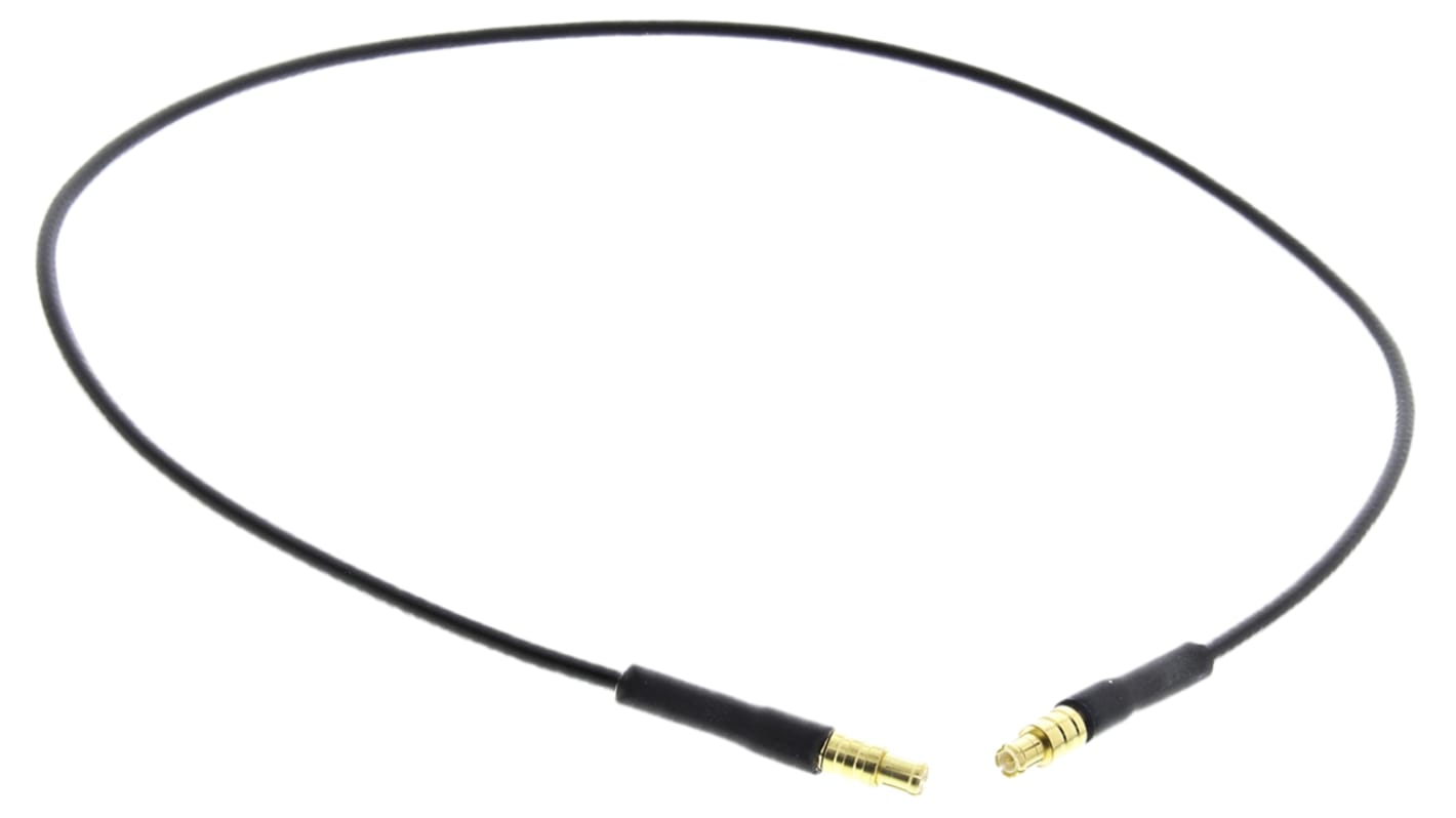 TE Connectivity Male MCX to Male MCX Coaxial Cable, 500mm, RG174 Coaxial, Terminated