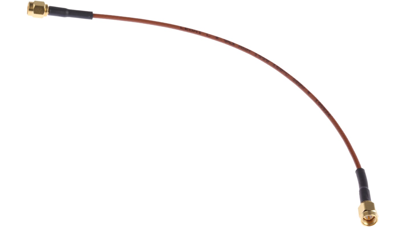 TE Connectivity Male SMA to Male SMA, 250mm, RG316 Coaxial, Terminated50 Ω