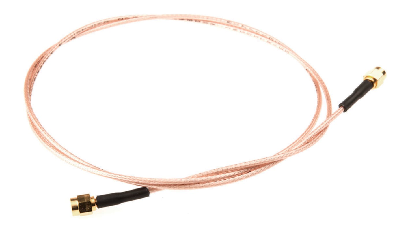 TE Connectivity Male SMA to Male SMA, 1m, RG316 Coaxial, Terminated50 Ω