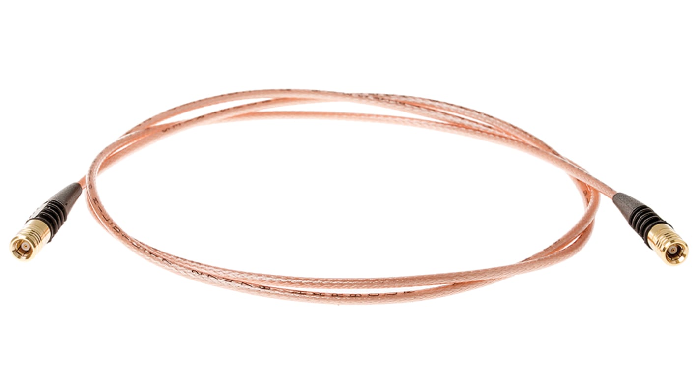 TE Connectivity Male SMB to Male SMB, 1m, RG316 Coaxial, Terminated50 Ω