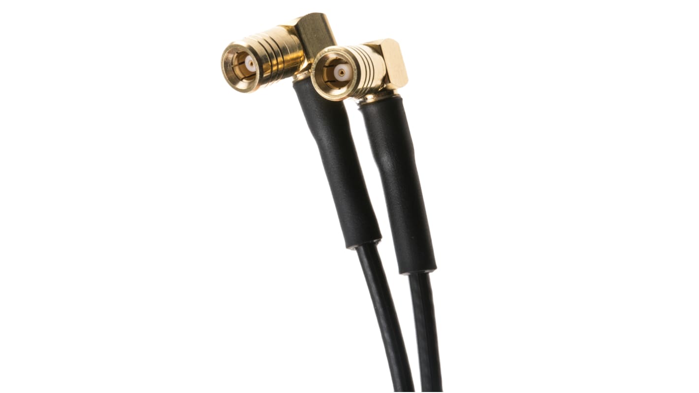 TE Connectivity Male SMB to Male SMB, 500mm, RG174 Coaxial, Terminated50 Ω