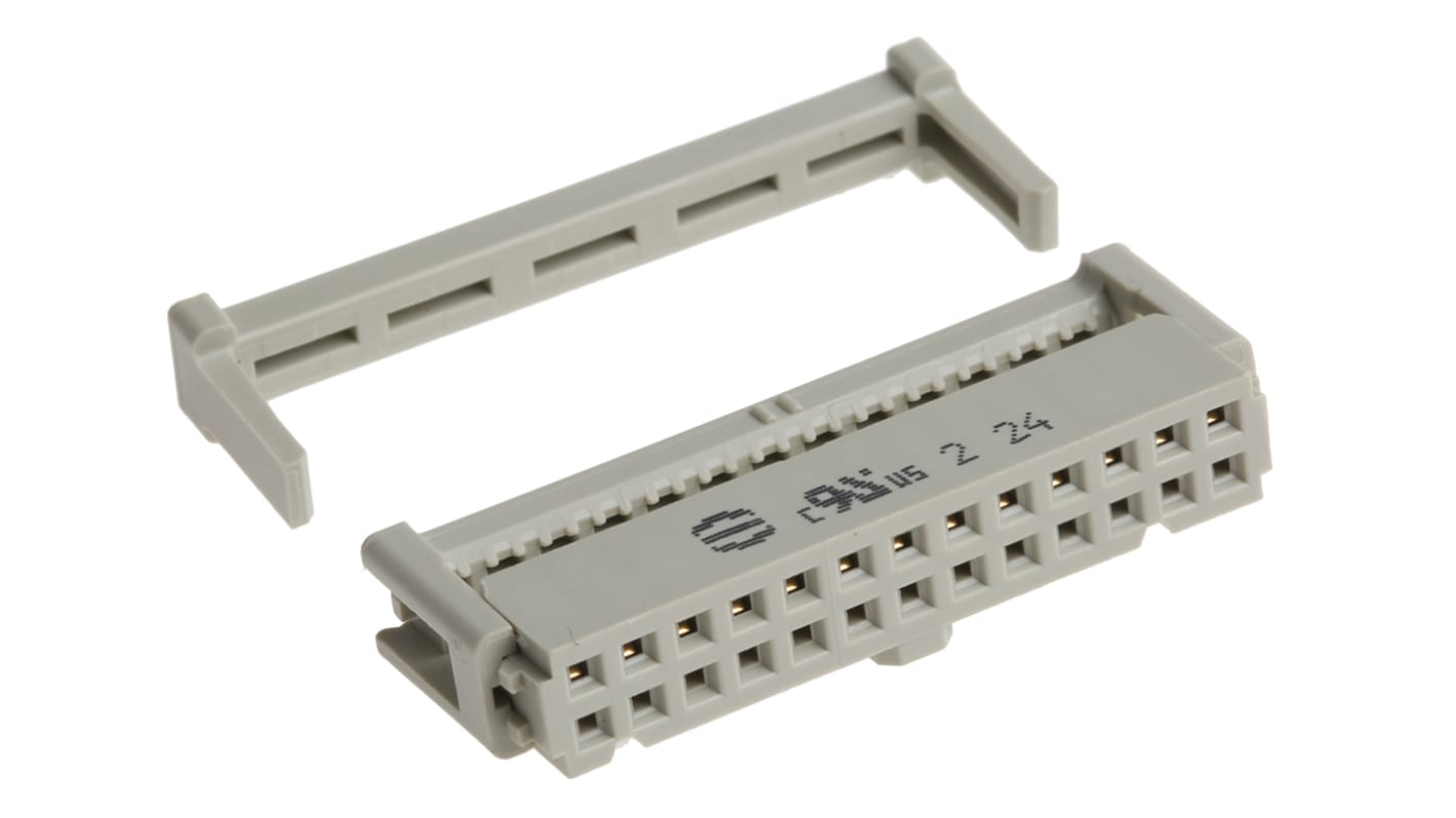 Conector IDC hembra Harting serie SEK-18 de 26 vías, paso 2.54mm, 2 filas, Montaje de Cable