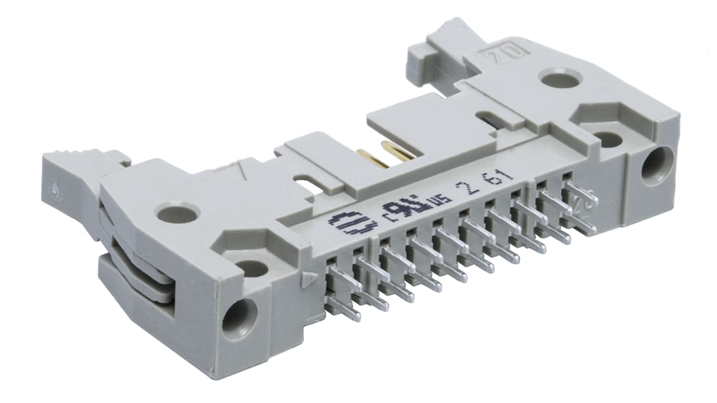 File di contatti PCB Harting, 20 vie, 2 file, passo 2.54mm