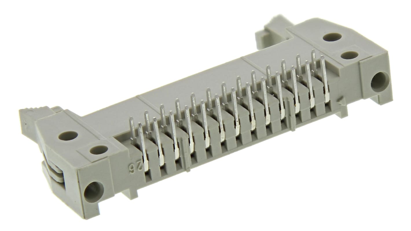 Harting SEK 18 Series Right Angle Through Hole PCB Header, 26 Contact(s), 2.54mm Pitch, 2 Row(s), Shrouded