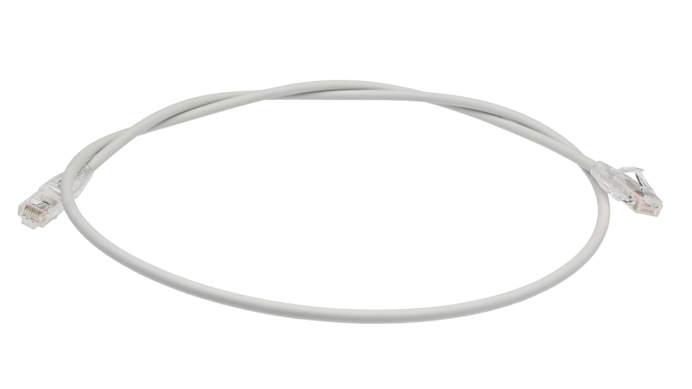 Kabel kategorii 6 Cat6 długość 1m Z zakończeniem HellermannTyton PVC