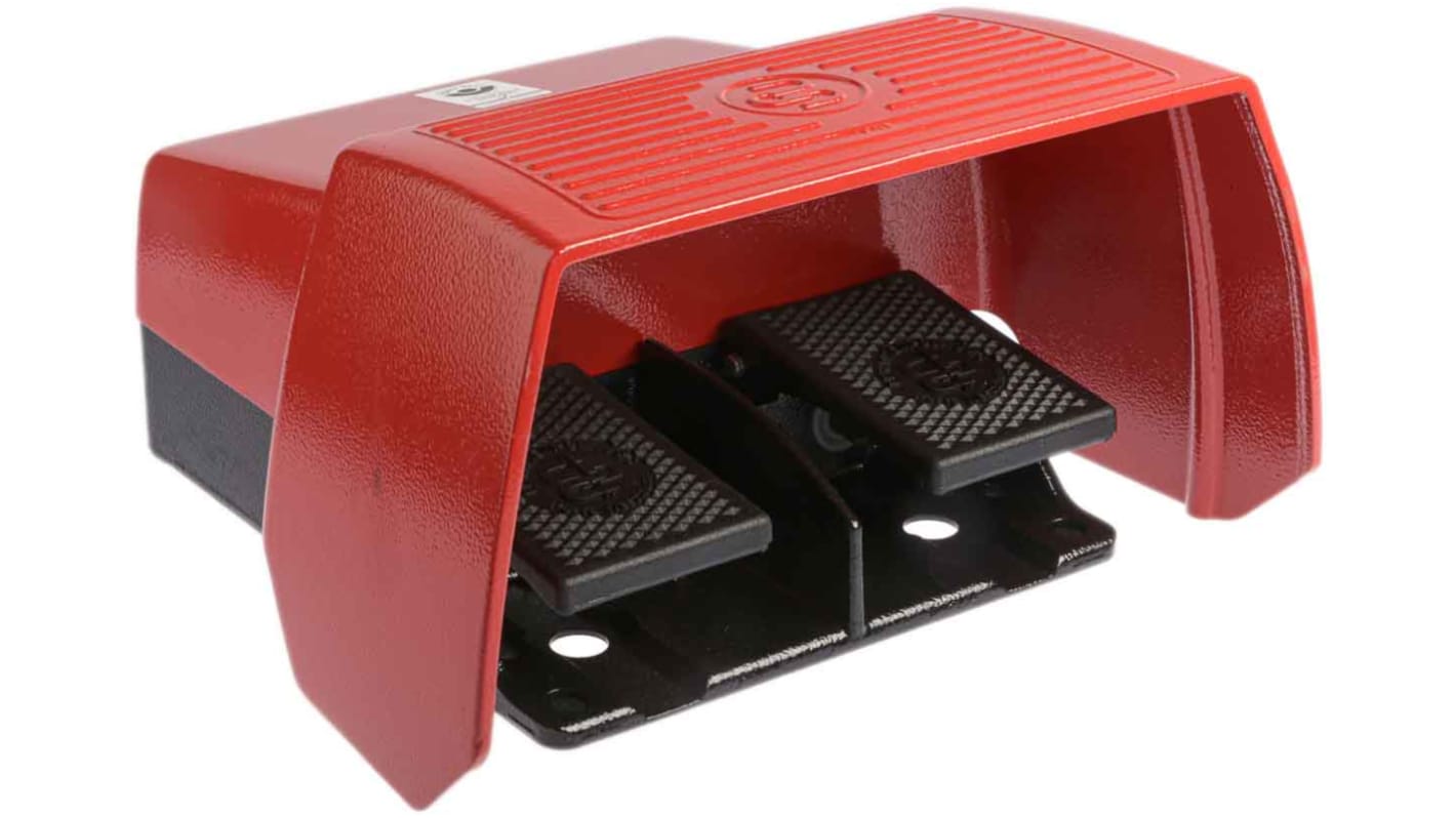 Bernstein AG 606 Fußschalter Typ Not-Aus-Fußschalter Tastend, Öffner Aluminium, IP 65