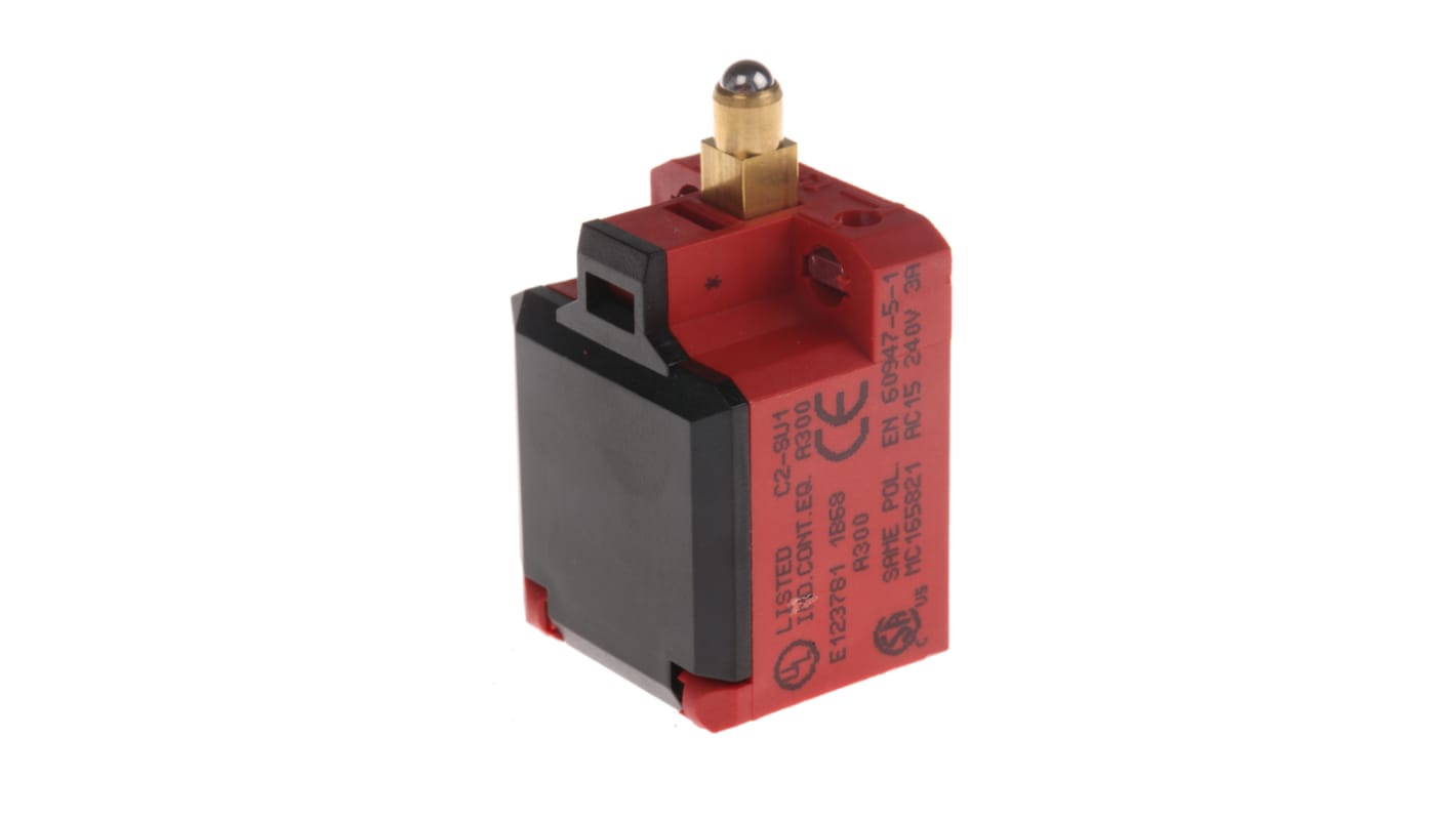 Bernstein AG C2 Series Plunger Interlock Switch, NO/NC, IP20, Glass Reinforced Plastic (GRP) Housing