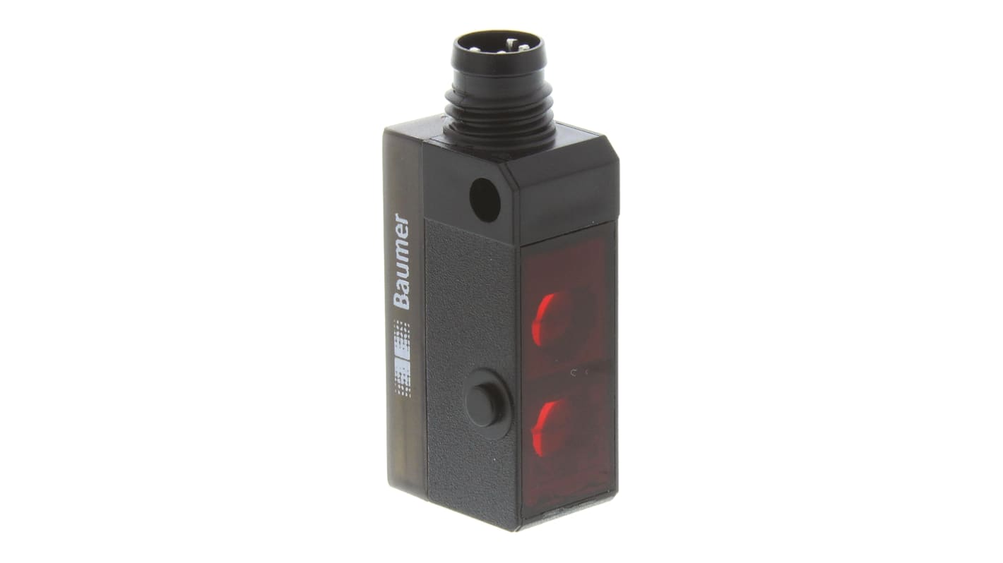 Rs-Online Sensore fotoelettrico Rettangolare Baumer a diffusione rilevamento 20 mm → 120 mm uscita PNP