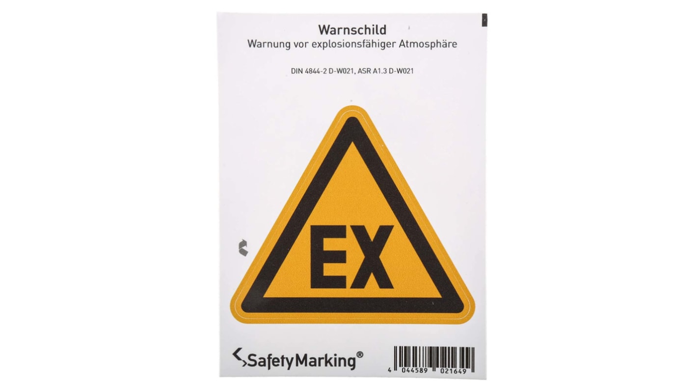 Wolk Self-Adhesive Hazardous Substances Hazard Warning Sign