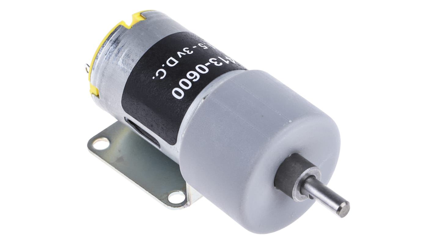 RS PRO Brushed Geared DC Geared Motor, 1.71 W, 3 V dc, 10 Ncm, 72 rpm, 4mm Shaft Diameter