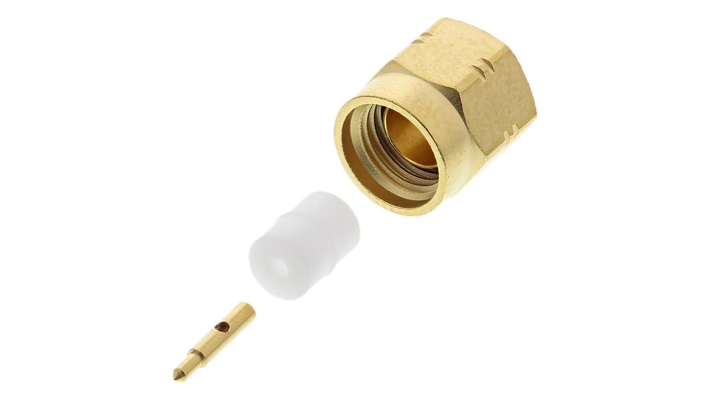Radiall, Plug Cable Mount SMA Connector, 50Ω, Solder Termination, Straight Body
