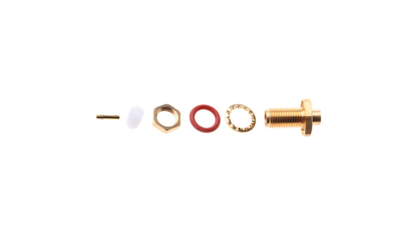Radiall Buchse Koaxialsteckverbinder SMA-Steckverbinder, Tafelmontage Löt-Anschluss, für RG402-Kabel, 50Ω mit