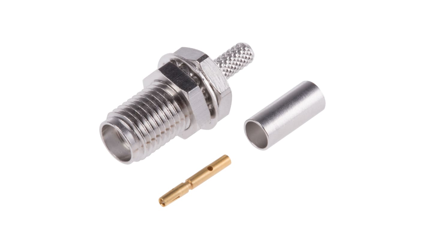 Radiall Buchse Koaxialsteckverbinder SMA-Steckverbinder, Tafelmontage Crimp-Anschluss, für RG188, RG316-Kabel, 50Ω mit