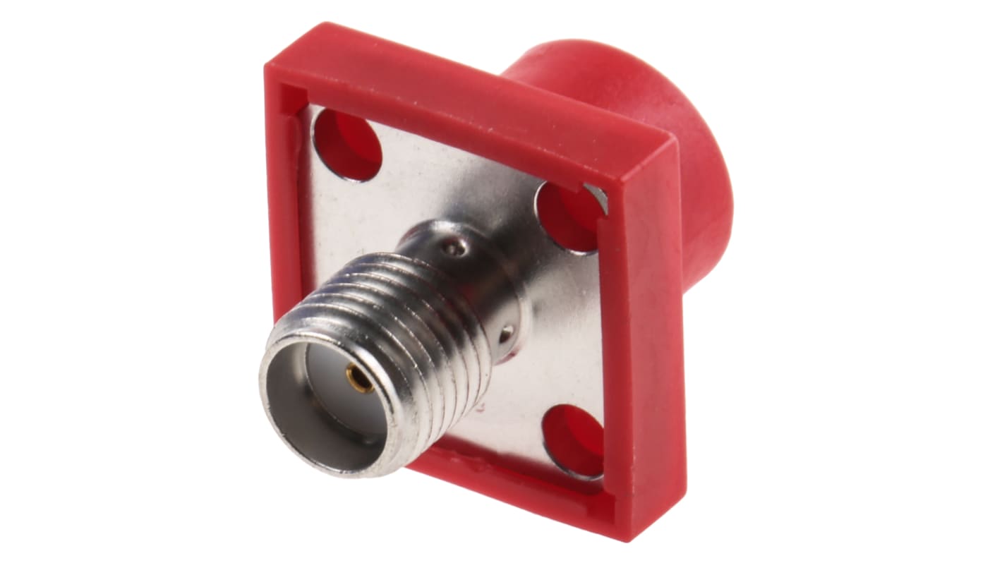 Radiall, Jack Flange Mount SMA Connector, 50Ω, Solder Termination, Straight Body