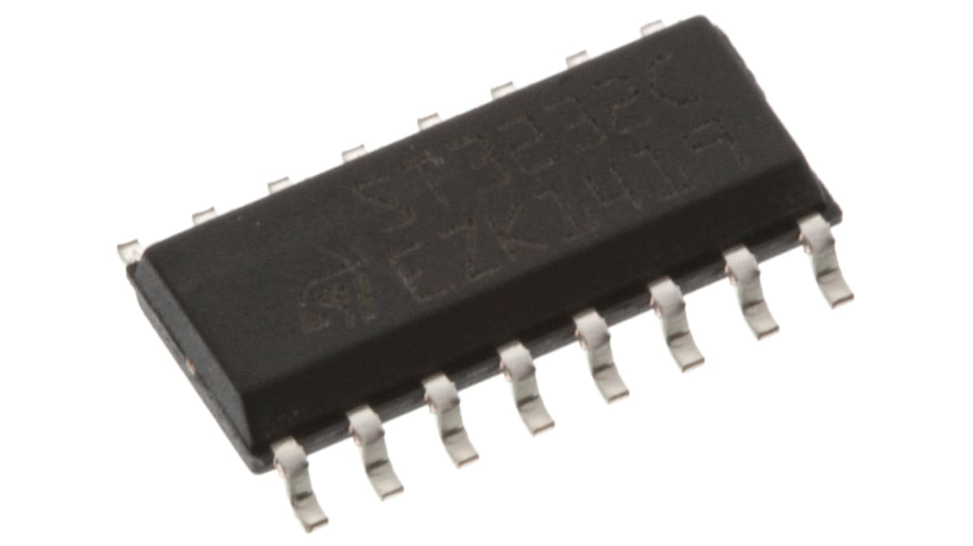 STMicroelectronics ST3232CDR Line Transceiver, 16-Pin SOIC