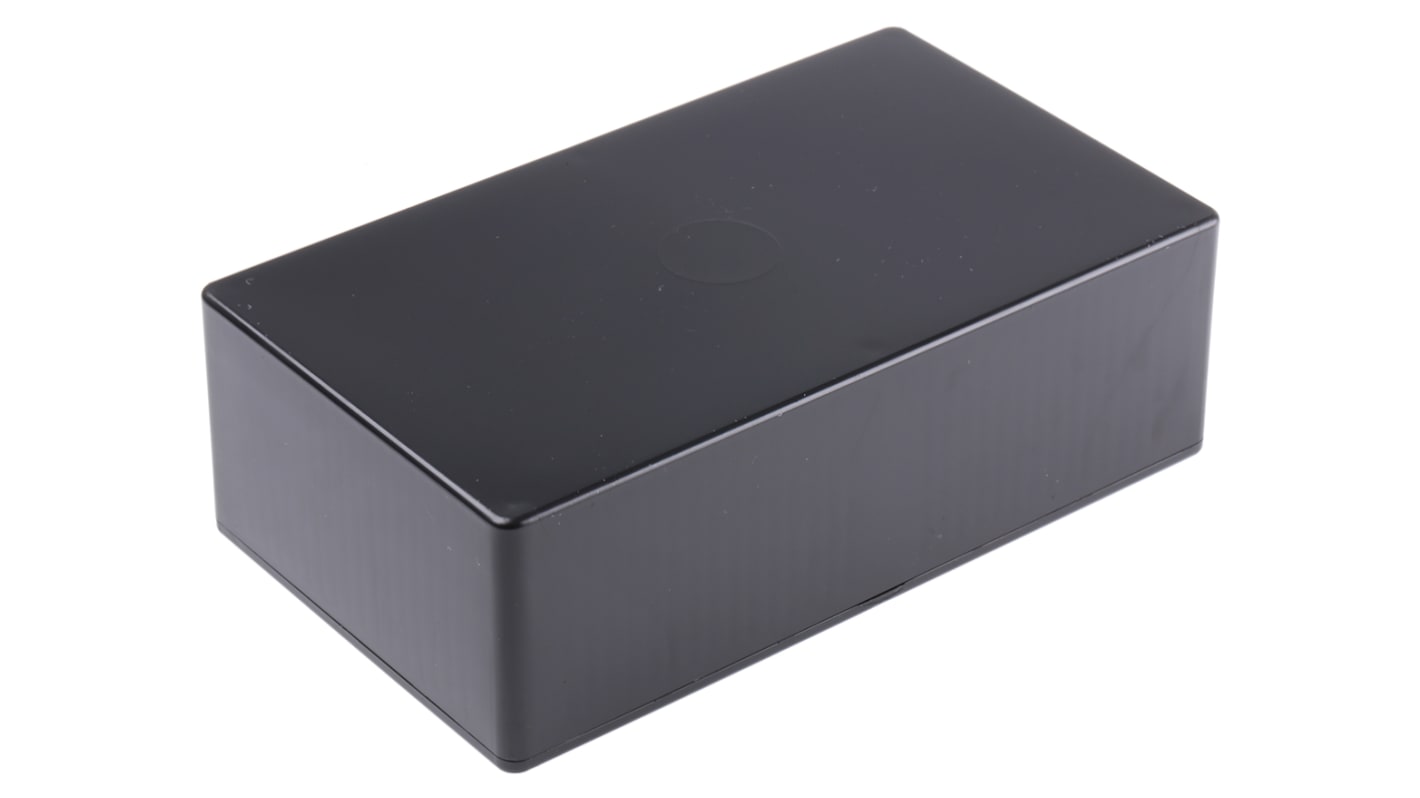 Hammond 1591 Series Black ABS Enclosure, IP54, Black Lid, 191 x 110 x 57mm