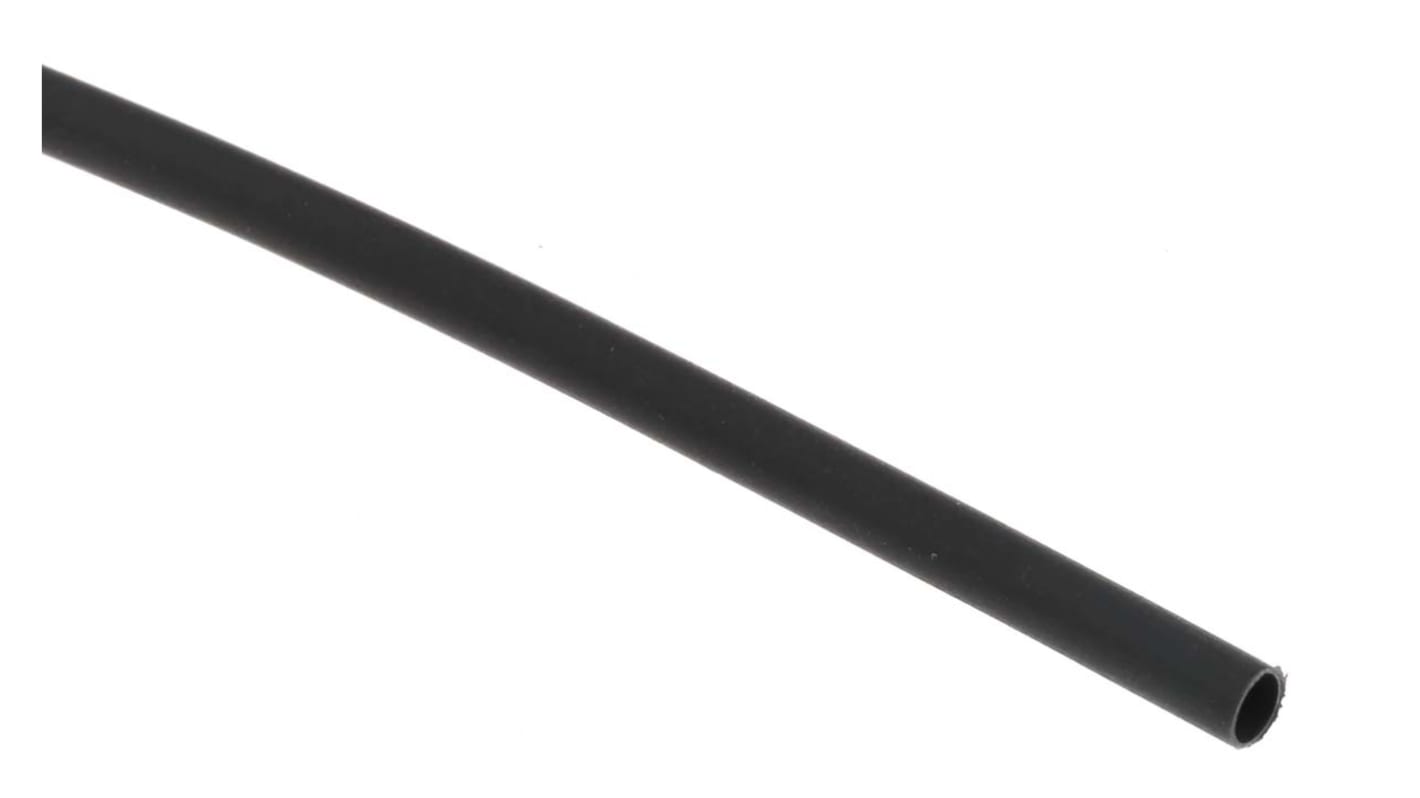 RS PRO Heat Shrink Tubing, Black 2.4mm Sleeve Dia. x 300mm Length 2:1 Ratio