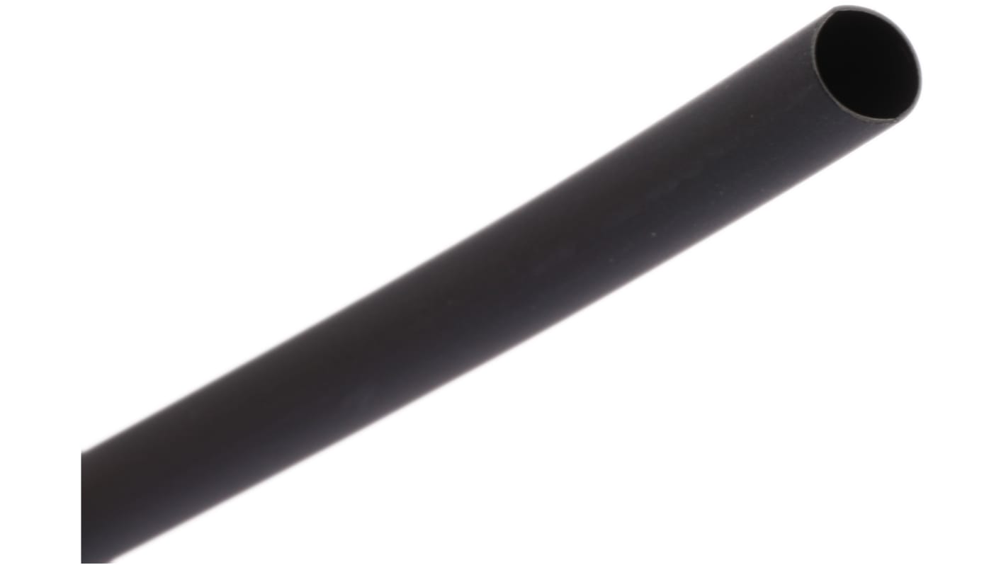 RS PRO Heat Shrink Tubing, Black 6.4mm Sleeve Dia. x 300mm Length 2:1 Ratio