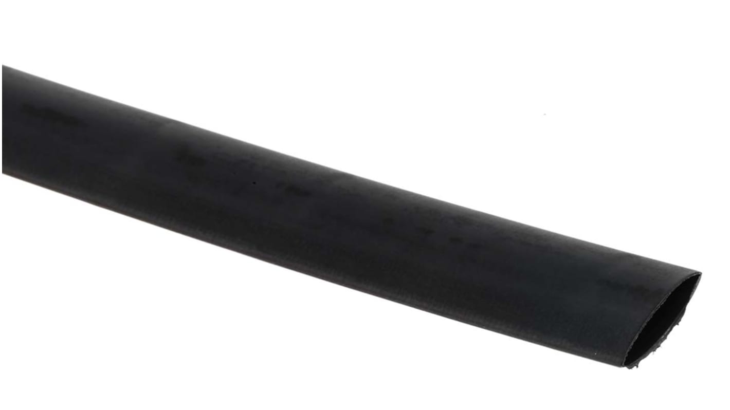 RS PRO Heat Shrink Tubing, Black 9.5mm Sleeve Dia. x 300mm Length 2:1 Ratio