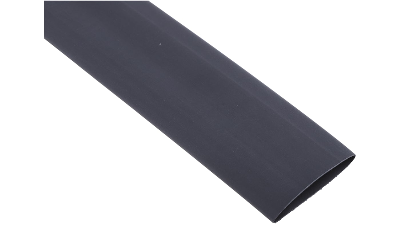 RS PRO Heat Shrink Tubing, Black 25.4mm Sleeve Dia. x 300mm Length 2:1 Ratio
