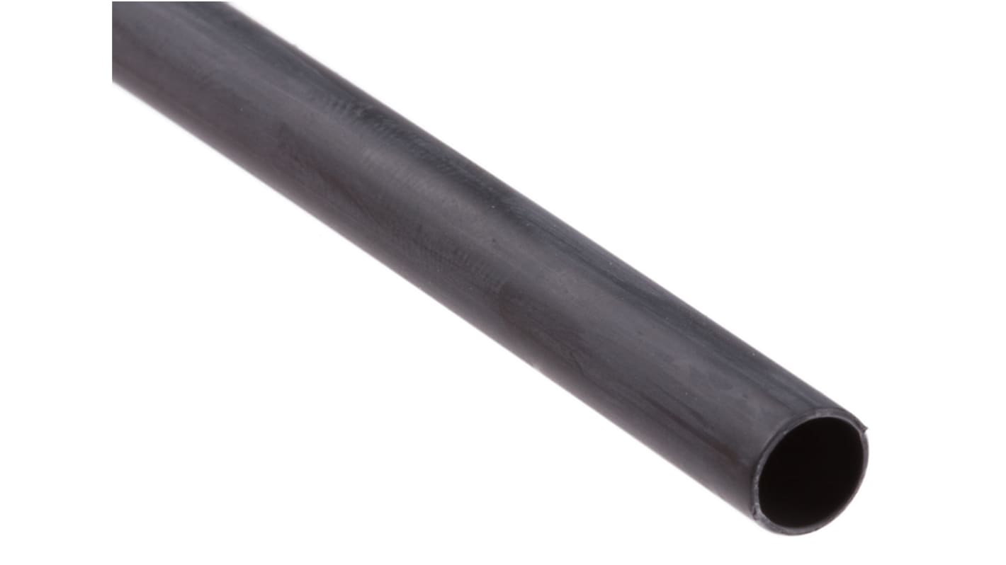 RS PRO Halogen Free Heat Shrink Tubing, Black 4.8mm Sleeve Dia. x 300mm Length 2:1 Ratio