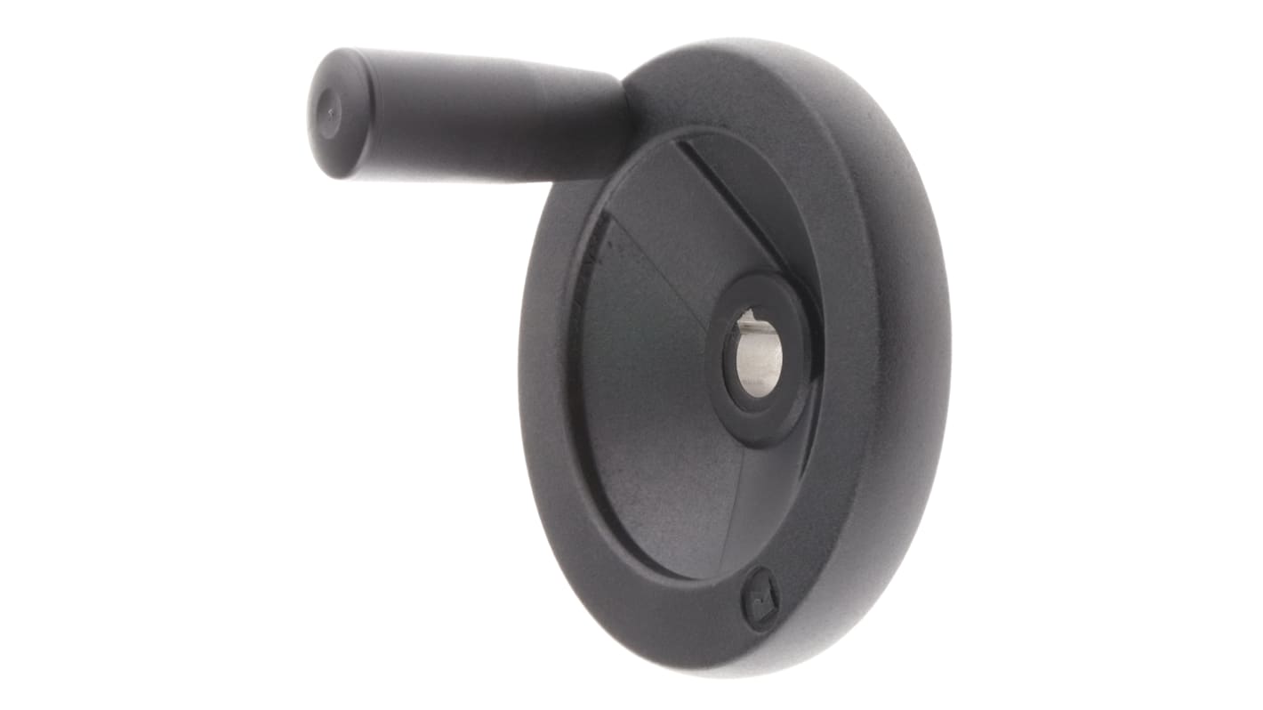 Rose+Krieger Black Die Cast Aluminium Hand Wheel, 100mm diameter