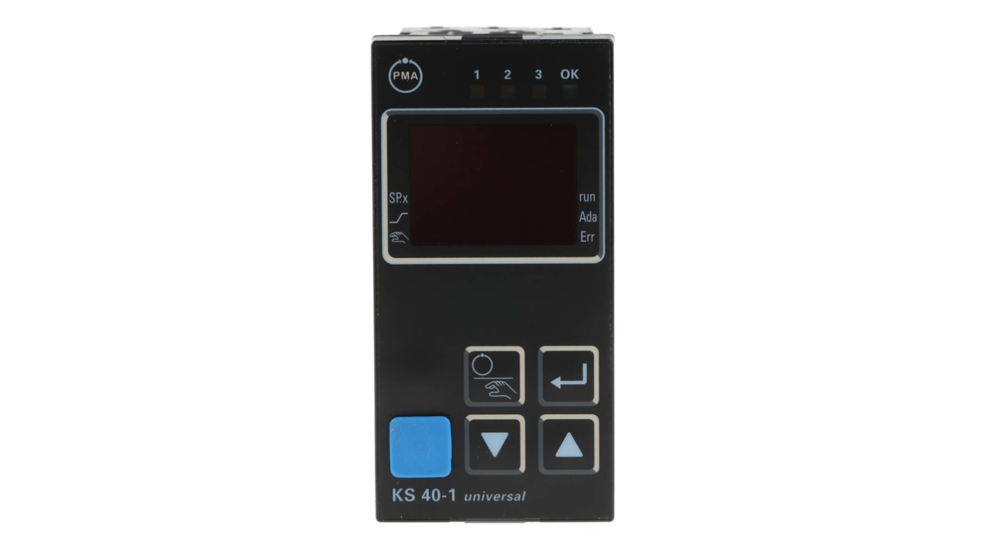 P.M.A KS40 Panel Mount PID Temperature Controller, 96 x 48mm, 3 Output, 90 → 250 V ac Supply Voltage