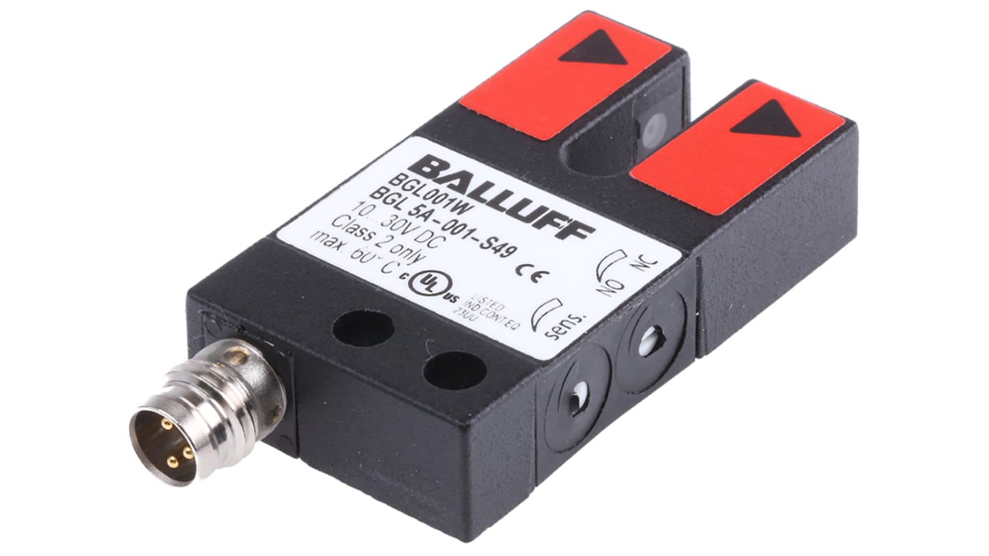 BALLUFF Through Beam Photoelectric Sensor, Fork Sensor, 5 mm Detection Range