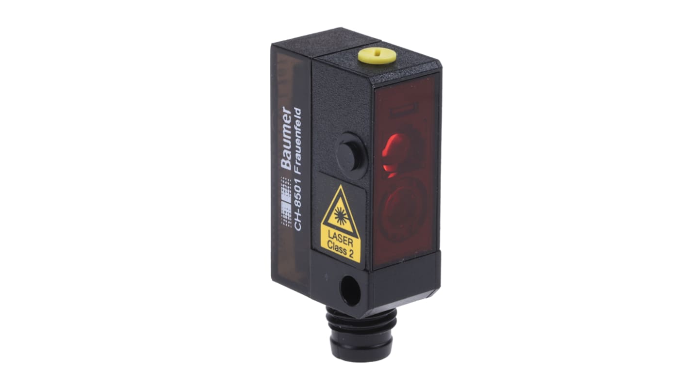 Rs-Online Sensore fotoelettrico Rettangolare Baumer a diffusione rilevamento 3 mm → 150 mm uscita PNP