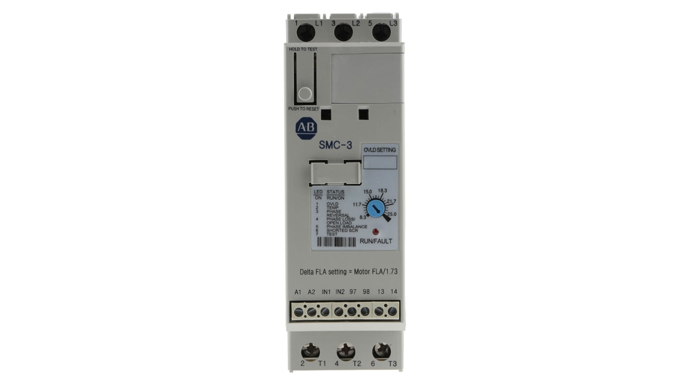 Allen Bradley Soft Starter, , 11 kW, 460 V ac, 3 Phase, IP2X