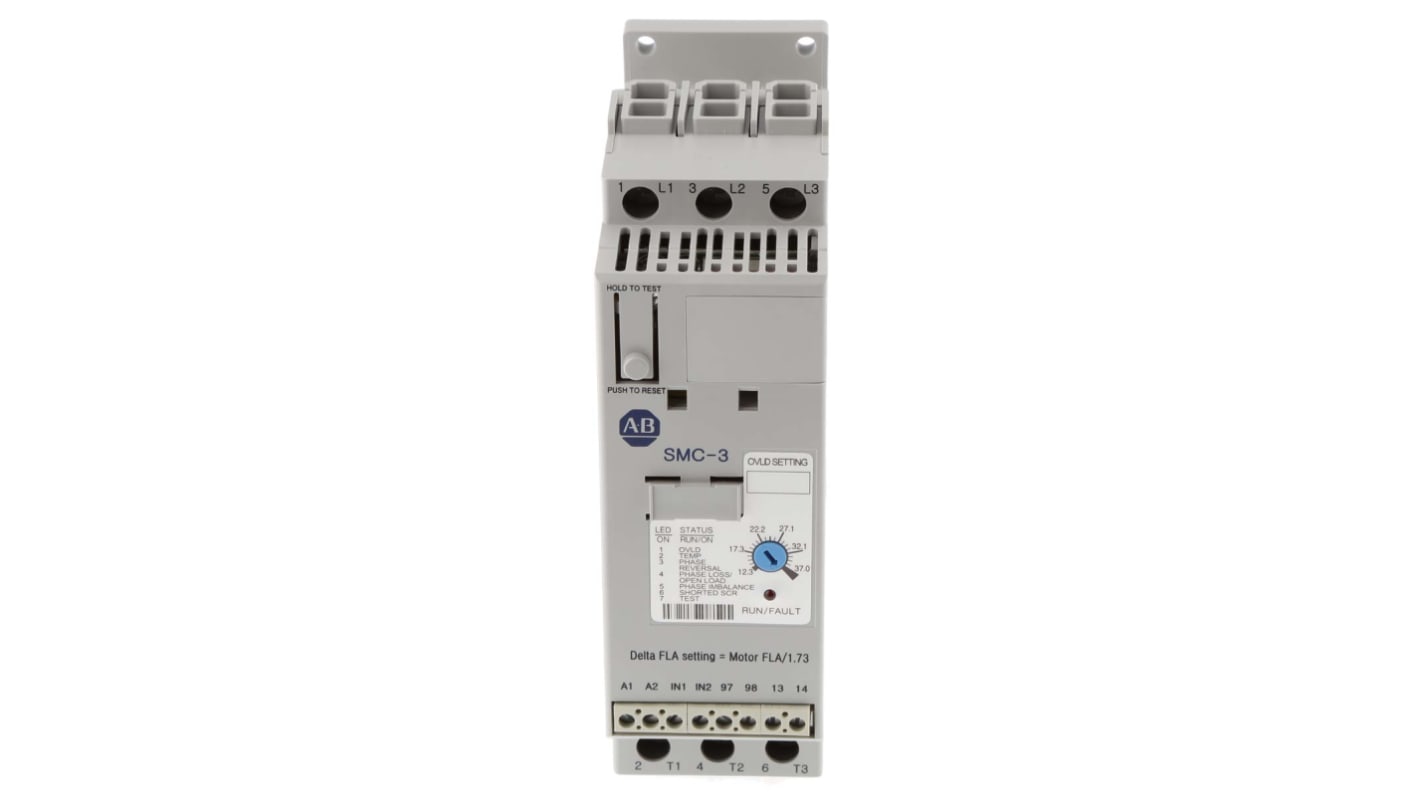 Allen Bradley Soft Starter, , 18.5 kW, 460 V ac, 3 Phase, IP2X