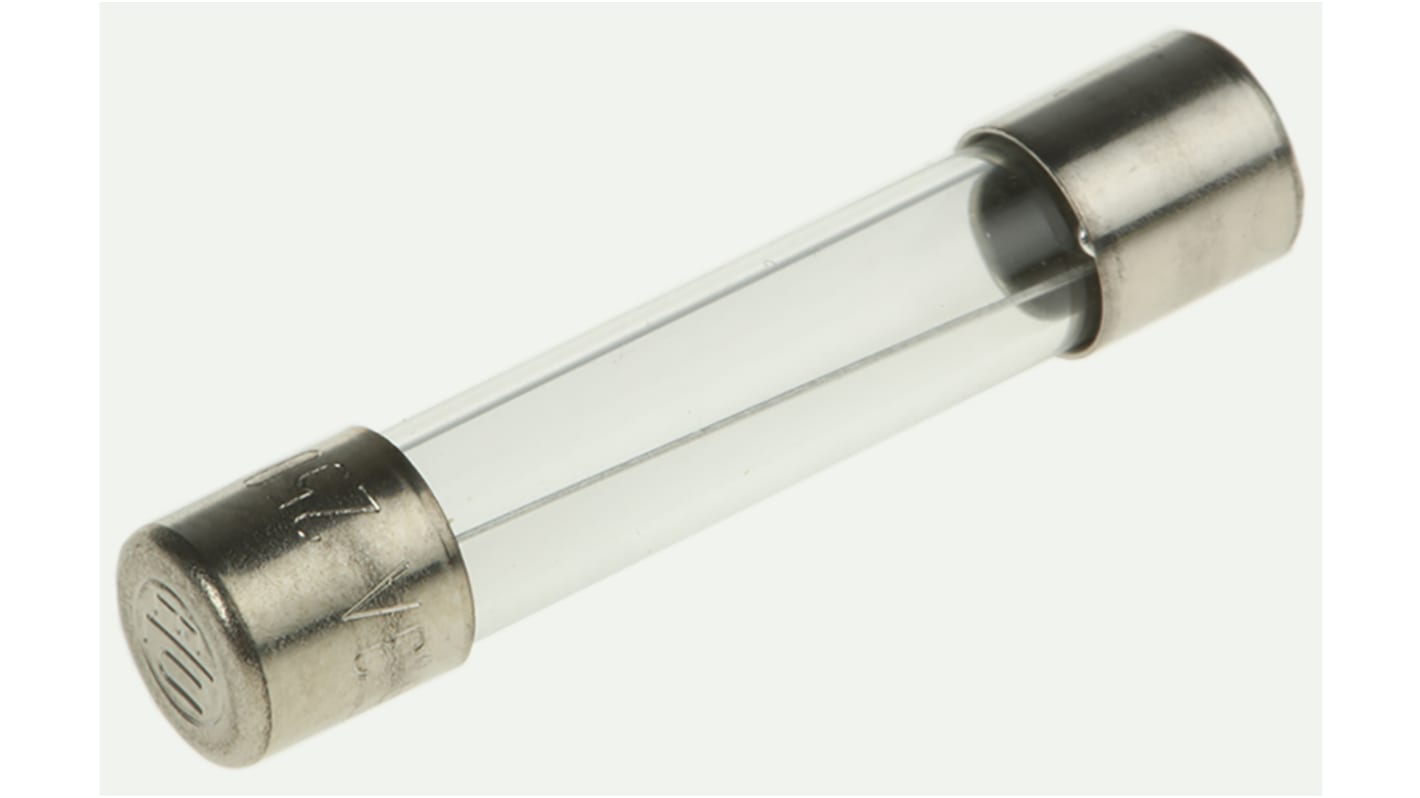 Fusibile a cartuccia SIBA GZ, 6.3A, Ø 6.3 x 32mm, T, 250V ca