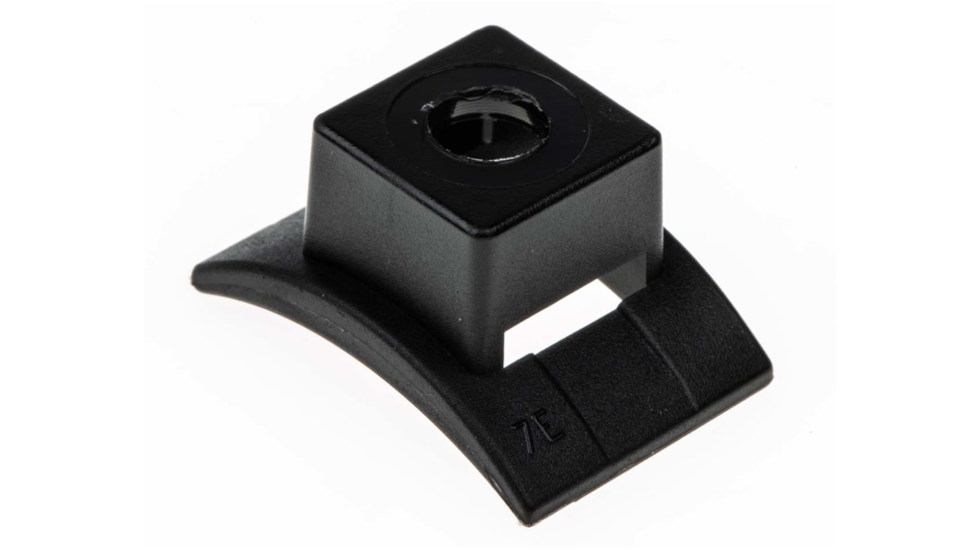 HellermannTyton Self Adhesive Black Cable Tie Mount 17 mm x 25mm, 8mm Max. Cable Tie Width