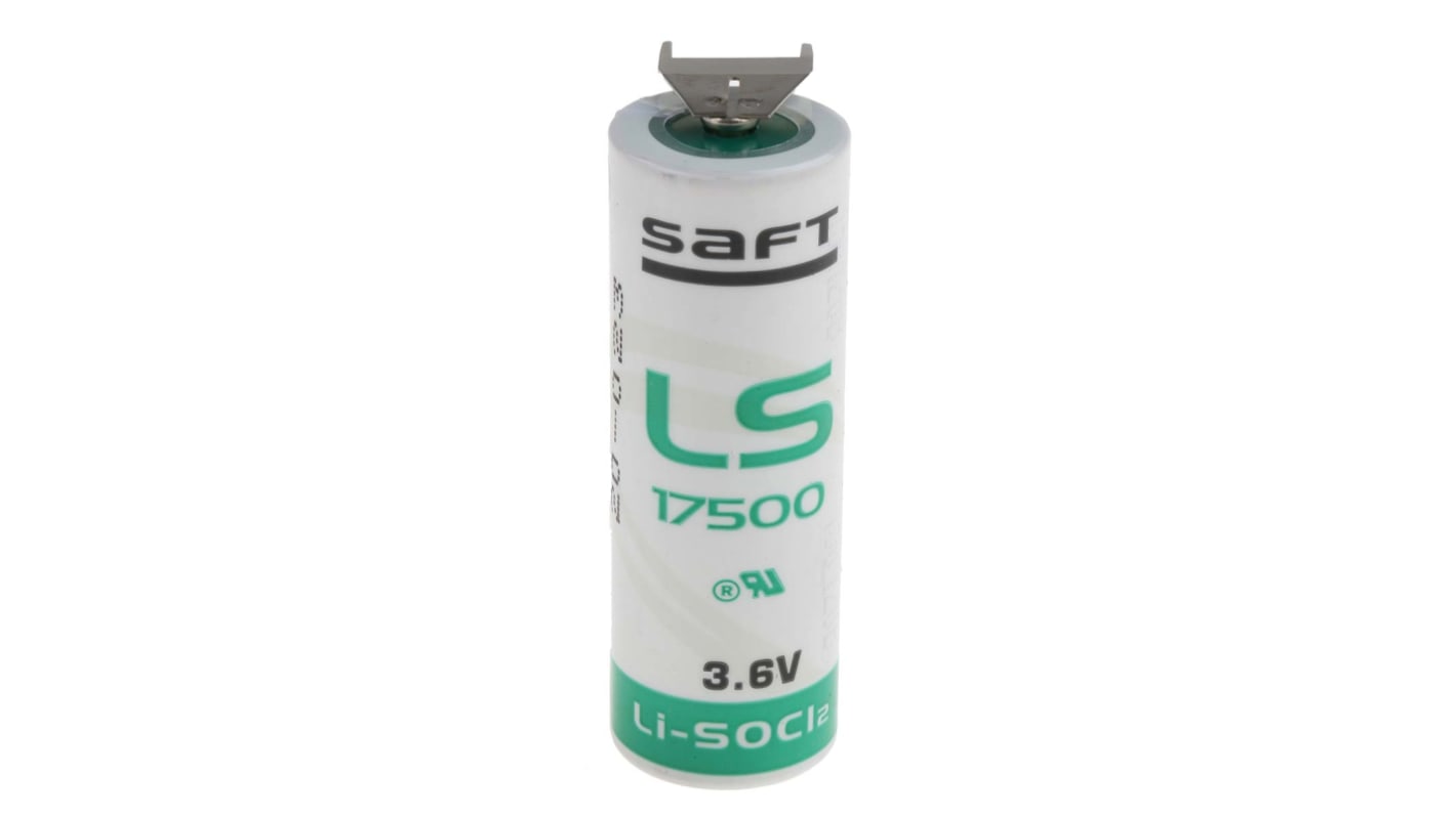 Batteria A Saft, Litio cloruro di tionile, 3.6V, 3.6Ah, terminale Pin PCB