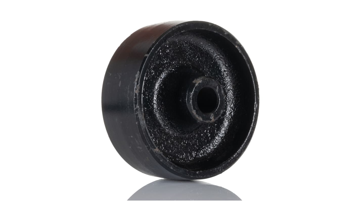 Flexello 减震手推车轮子, Φ100mm, 38mm轮宽, 300kg负载, 铸铁轮胎