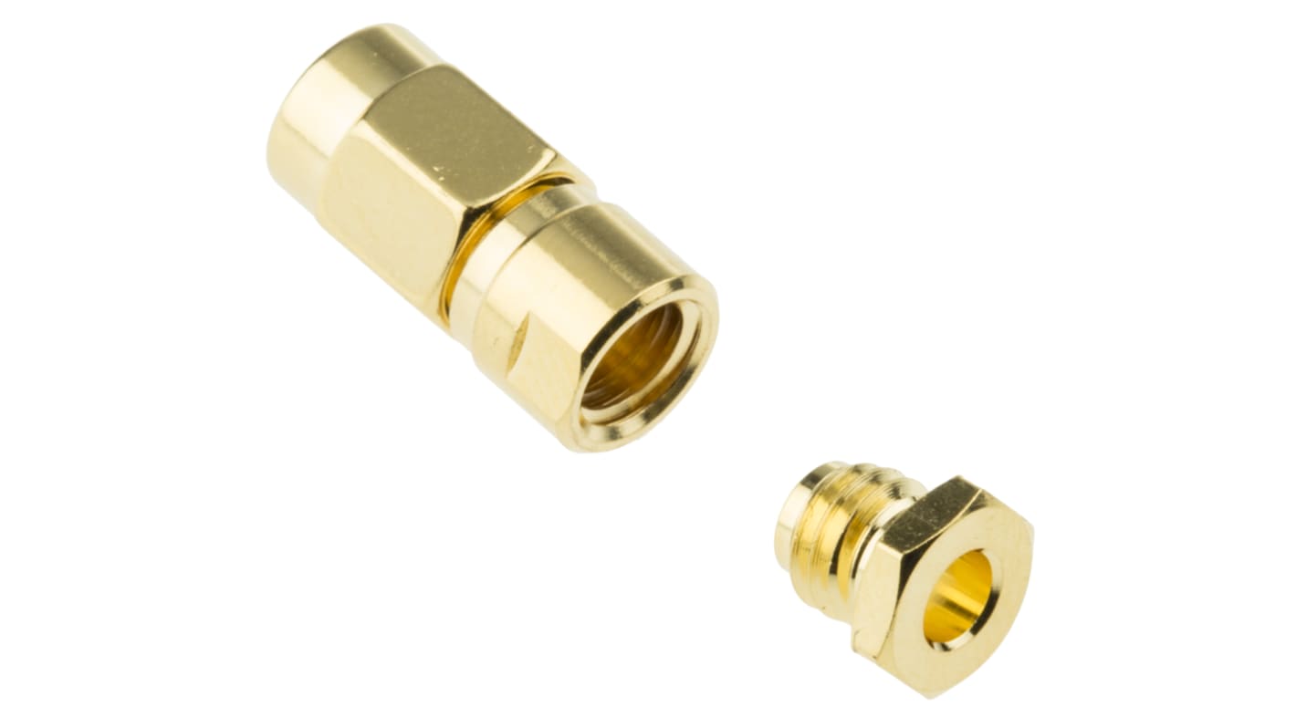 TE Connectivity, Plug Cable Mount SMC Connector, 50Ω, Solder Termination, Straight Body