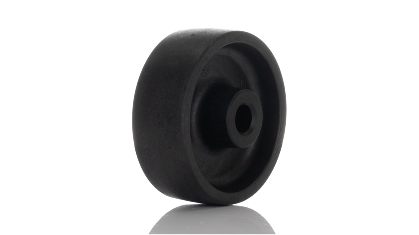 Kółko do wózka, Lite, Termoplastyczne, Czarny, obc.: 150kg, śred.: 80mm, szer.: 30mm