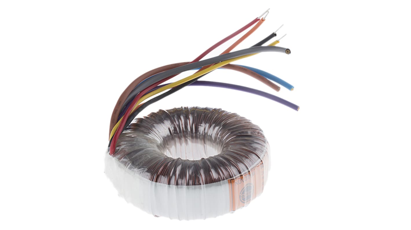 Nuvotem Talema 环形变压器, 80VA, 初级115 V ac, 230 V ac, 次级2 x 12V 交流, 3.33A, 2输出, Φ93mm