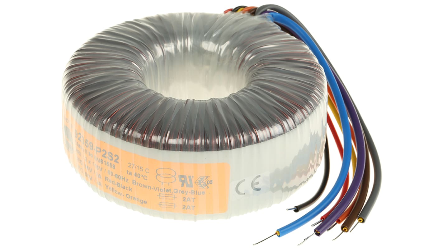 Nuvotem Talema 115 V ac, 230 V ac, 2 x 55V ac Toroidal Transformer, 225VA 2 Output