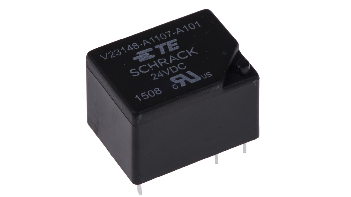 TE Connectivity PCB Mount Power Relay, 24V dc Coil, 5A Switching Current, SPDT