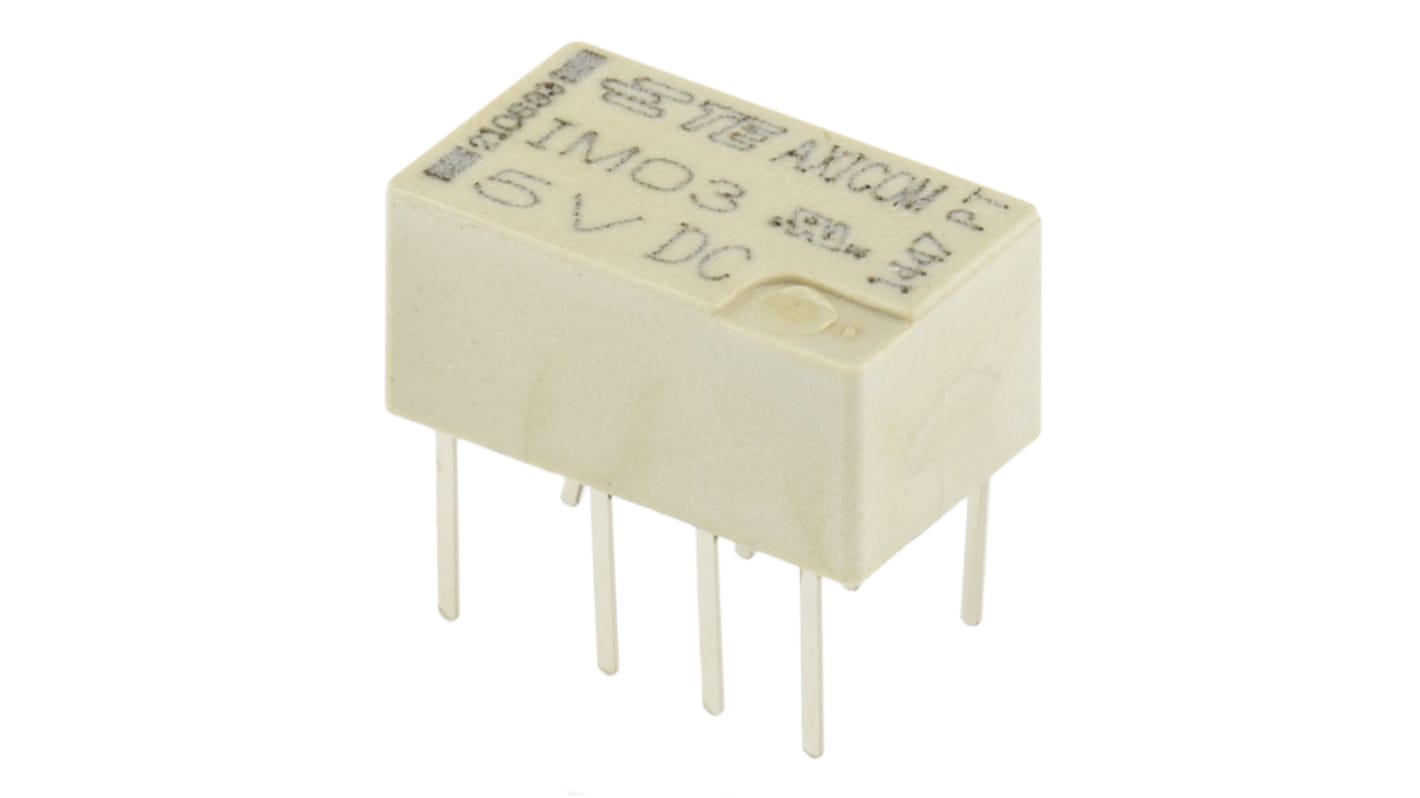 TE Connectivity PCB Mount Signal Relay, 5V dc Coil, 2A Switching Current, DPDT