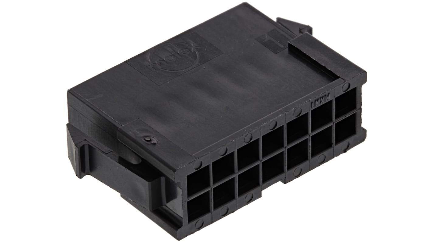 Corpo connettore automotive Molex Maschio, 14 vie, 2 file, passo 3mm