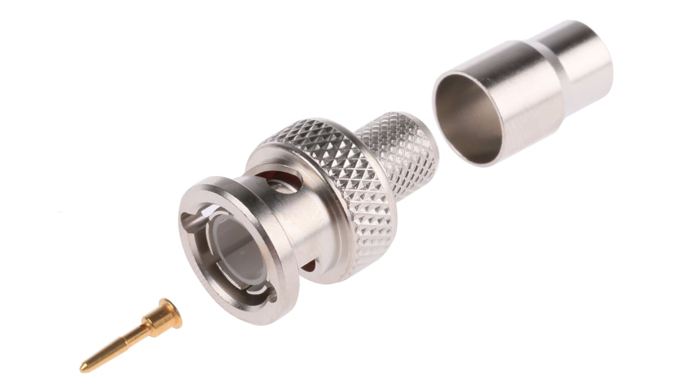 Connettore coassiale Ad angolo retto Radiall, Maschio, 75Ω, Montaggio su cavo