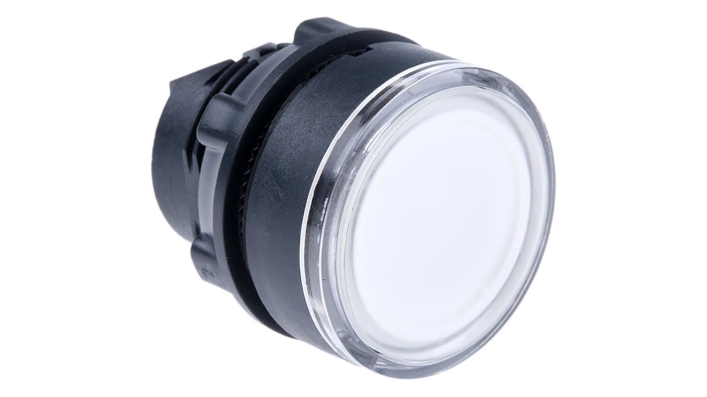 Schneider Electric 带灯白色圆形按钮头, Φ22mm开孔, Φ28.5mm按钮, 弹簧复位, IP66, IP67, IP69K, ZB5系列