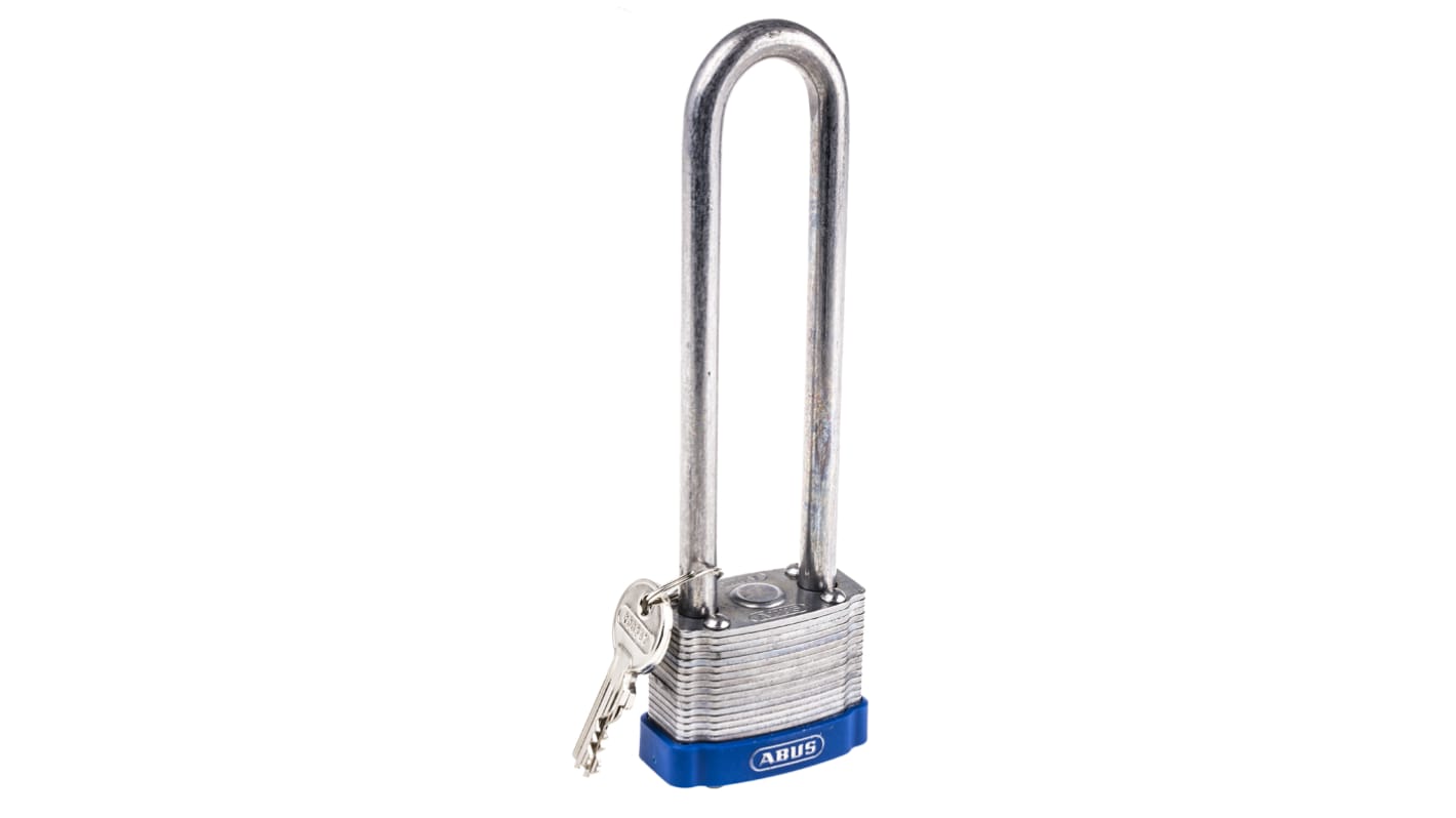 ABUS Key Weatherproof Steel Padlock, 8.8mm Shackle, 53mm Body