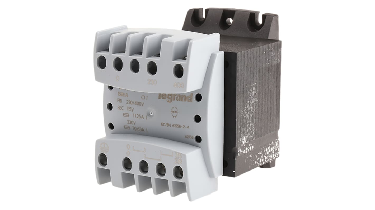 Legrand 160VA DIN Rail Transformer, 230 → 400V Primary, 115 → 230V Secondary