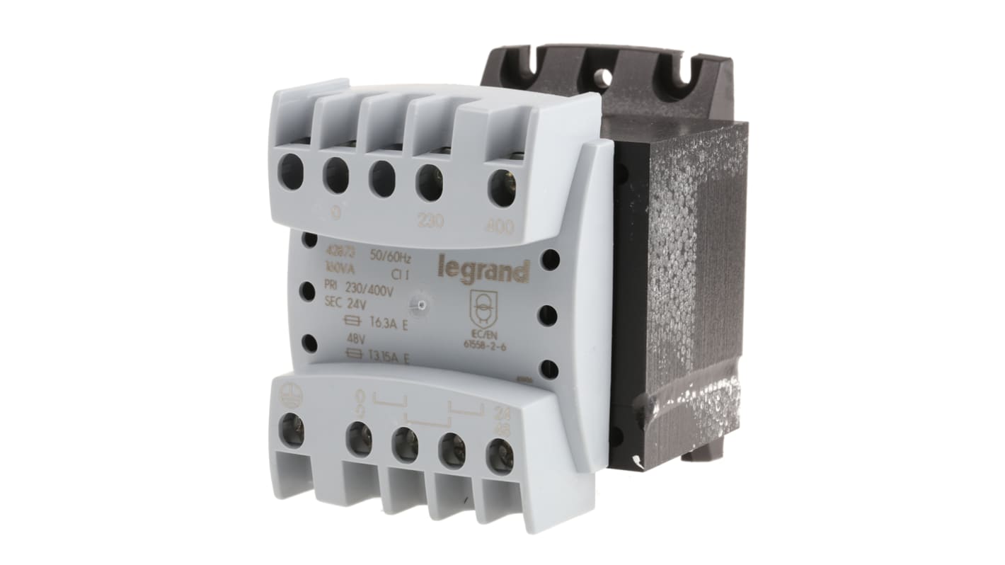 Legrand 160VA DIN Rail Transformer, 230 → 400V Primary, 24 → 48V Secondary