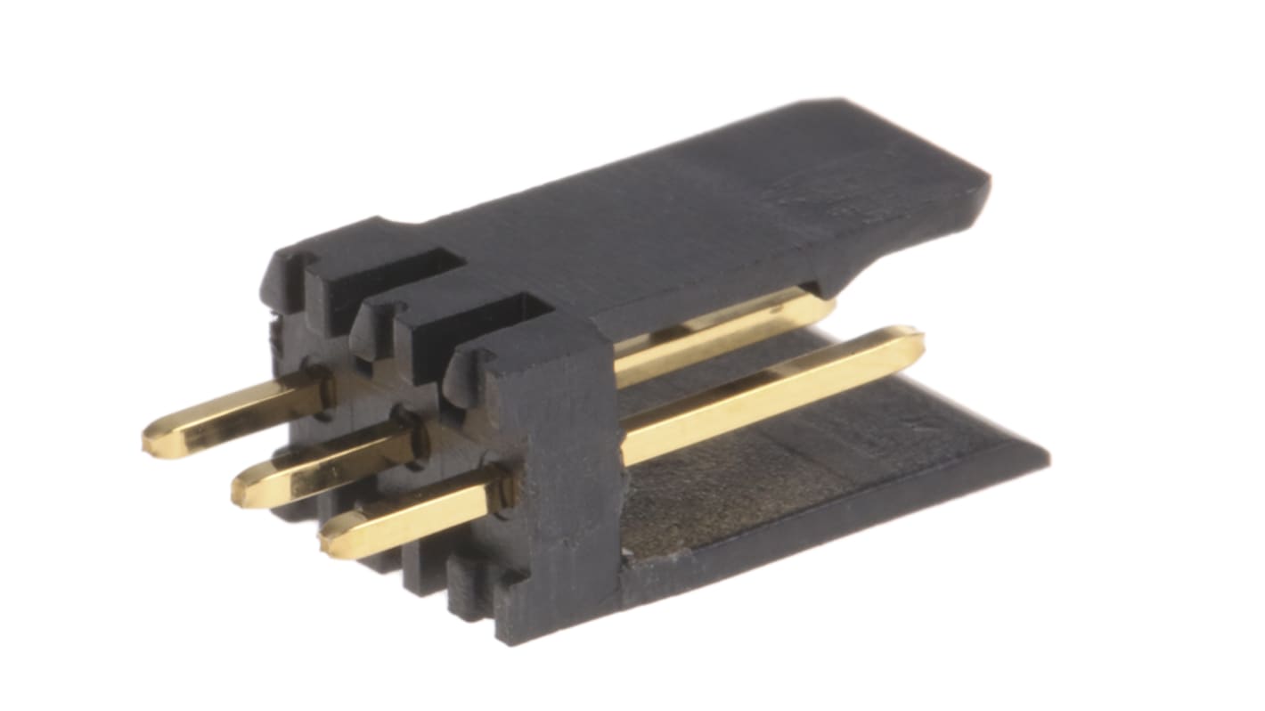 Conector macho para PCB Stelvio Kontek serie 475 de 3 vías, 1 fila, paso 2.54mm, para soldar, Montaje en orificio