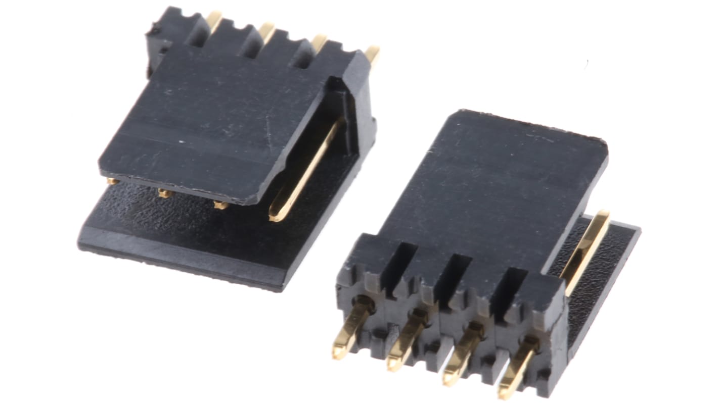 Conector macho para PCB Stelvio Kontek serie 475 de 4 vías, 1 fila, paso 2.54mm, para soldar, Montaje en orificio